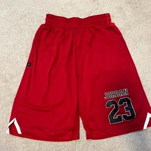 Nike Jordan Dri-fit red basketball shorts with side pockets size medium